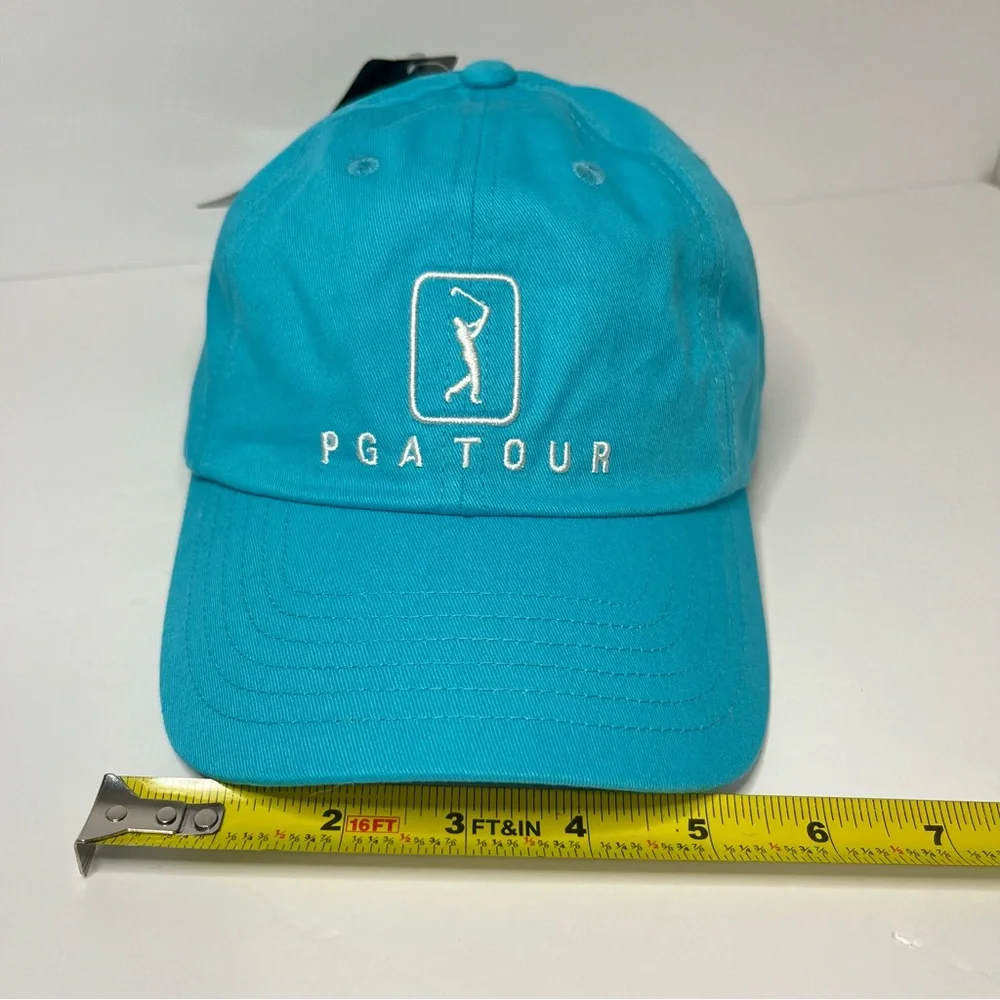 PGA TOUR BALLCAP GOLFER AQUA BLUE ADJUSTABLE *NEW WITH TAGS* LADIE'S MEN'S YOUTH